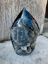 Load image into Gallery viewer, Black Sphalerite Druzy Flame Natural &amp; Unique Piece