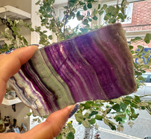 Load image into Gallery viewer, Rainbow Fluorite Raw Polished Slice - Unique Piece