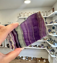 Load image into Gallery viewer, Rainbow Fluorite Raw Polished Slice - Unique Piece