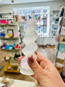 New! Selenite Crystal Unicorn Horn