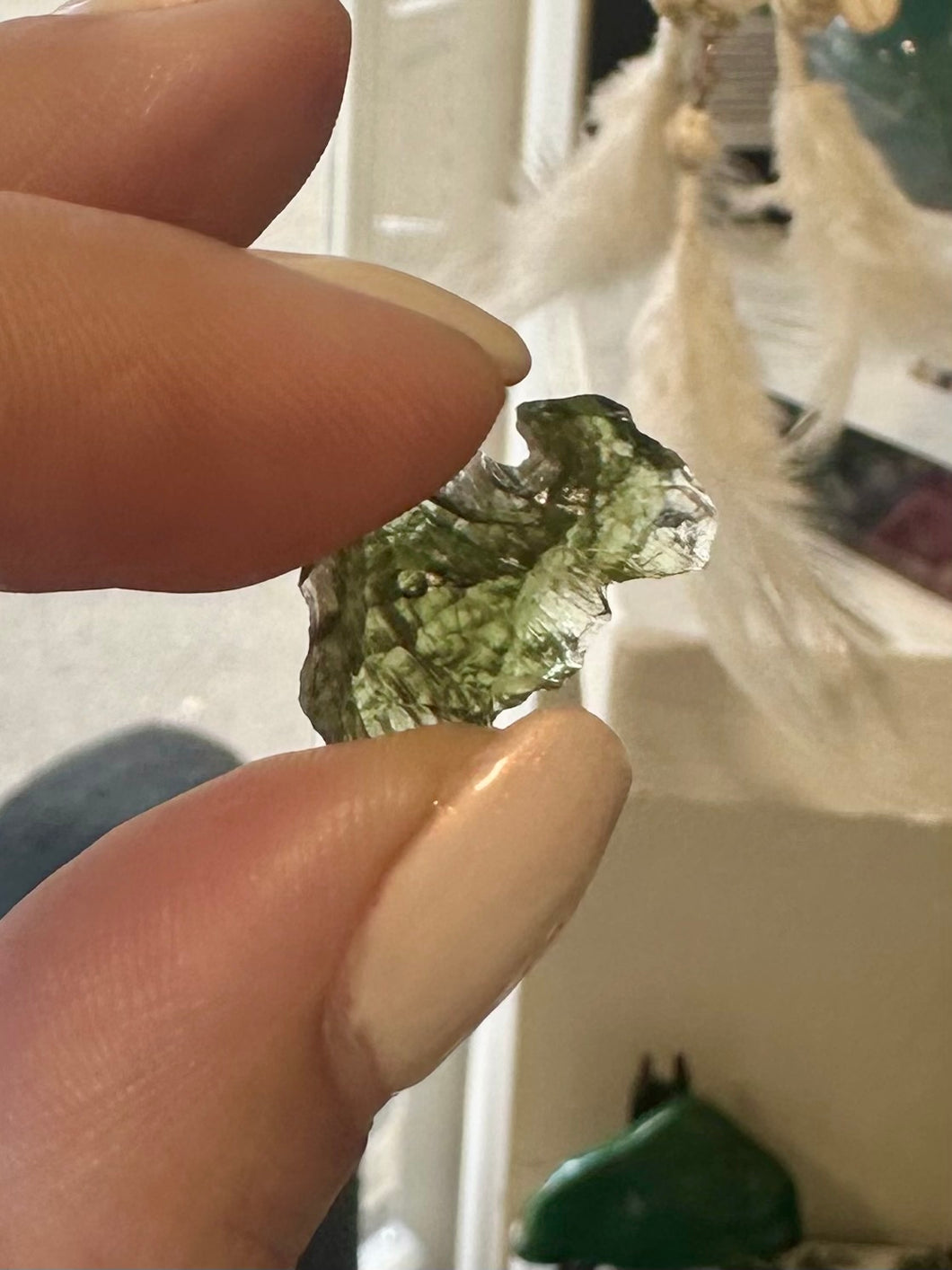 Moldavite Small Raw Green Crystal Piece 20mm - Extremely Rare