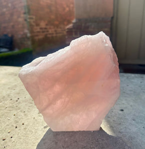 New! Raw Rose Quartz Large Slice - Natural & Unique