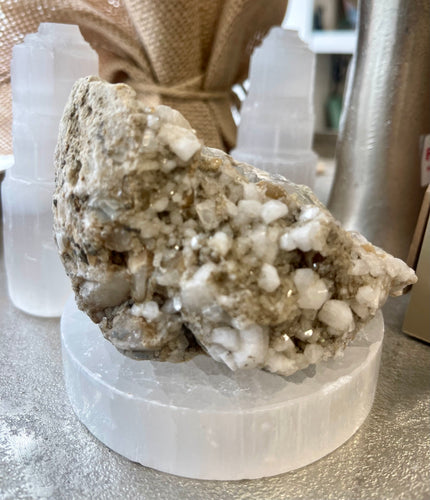 Clear Quartz Raw Druzy Crystal  - Natural & Unique Piece