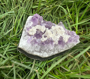 New! 💜 Natural & Unique Druzy Amethyst & Quartz Crystal Cluster - Natural & Unique |Reiju