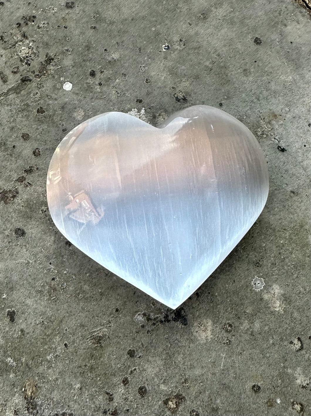 Selenite Crystal Heart