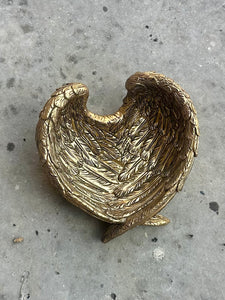 New! Gold Angel Wings Dish – A Touch of Divine Elegance (10 x 10 x 6 cm)