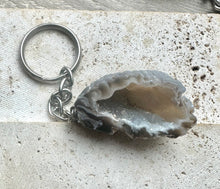 Load image into Gallery viewer, New! Druze Geode Agate Crystal Stone  Keyring
