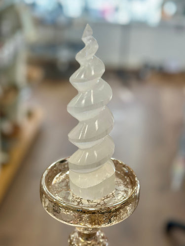 Selenite Crystal Unicorn Horn