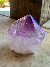 Load image into Gallery viewer, New! 💜 Amethyst Aura Polished Raw Point - Natural &amp; Unique