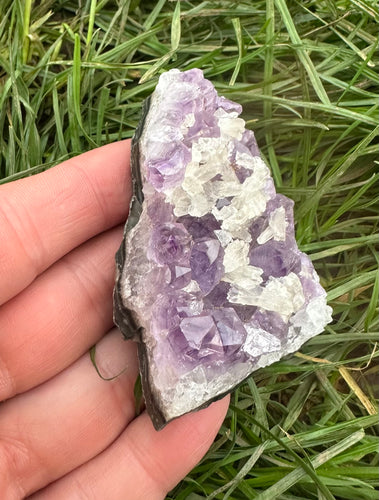 New! 💜 Natural & Unique Druzy Amethyst & Quartz Crystal Cluster - Natural & Unique |Reiju