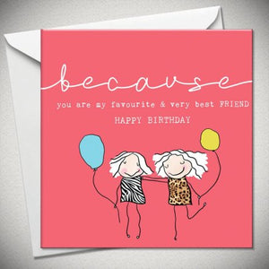 VERY BEST FRIEND BIRTHDAY CARD