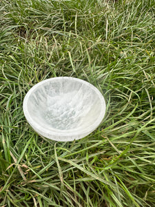 New! Selenite Crystal Charging Bowl Natural & Unique  |Reiju