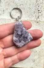Load image into Gallery viewer, New! Amethyst Cluster Natural Crystal Stone Keyring / Bag Charm - Reiju