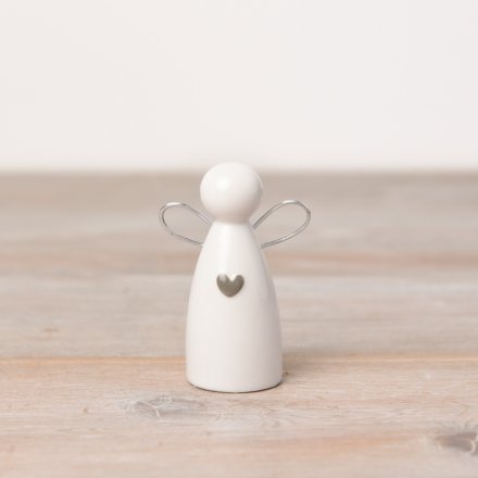 New! Porcelain White Angel Ornament