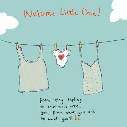 WELCOME LITTLE ONE NEW BABY GREETING CARD