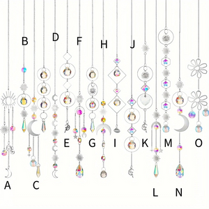 New! Silver Crystal Sun Catcher - Various Designs