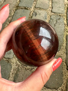 Large Natural & Unique Red Tigers Eye Crystal Stone Polished Sphere Ball Piece 390g