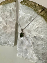 Load image into Gallery viewer, New! Sterling Silver Moldavite Genuine Raw Green Crystal Necklace - Natural &amp; Unique |Reiju
