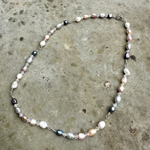 Load image into Gallery viewer, Handmade Pearl &amp; Swarovski Necklace – Infused with Reiki Energy (40cm)