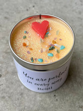 Load image into Gallery viewer, New! Crystal-Topped Affirmation Candle – “You Are Perfect in Every Way”