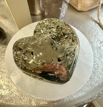 Load image into Gallery viewer, Pyrite Crystal Stone &quot;Fools Gold&quot; Druzy Heart Natural &amp; Unique