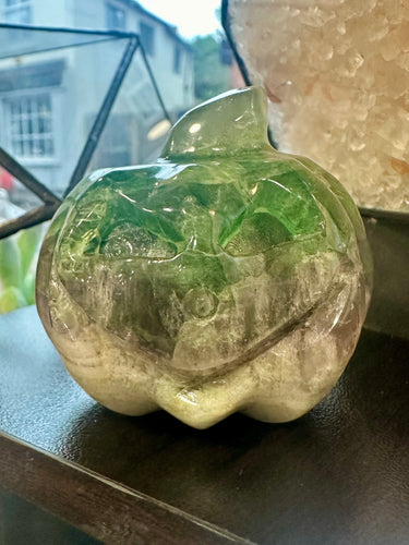 Fluorite Polished Halloween Pumpkin - Unique Piece