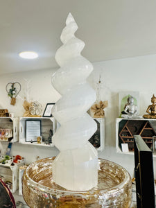 New! Selenite Crystal Unicorn Horn