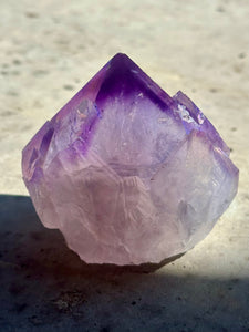 New! 💜 Amethyst Aura Polished Raw Point - Natural & Unique