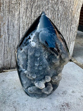 Load image into Gallery viewer, Black Sphalerite Druzy Flame Natural &amp; Unique Piece