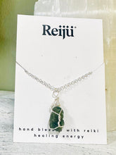 Load image into Gallery viewer, Wire Wrapped Moldavite Genuine Raw Green Crystal Pendant Piece Natural &amp; Unique