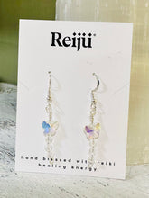 Load image into Gallery viewer, Handmade Swarovski Butterfly Earrings with Crystal Beads