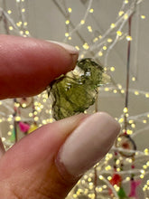 Load image into Gallery viewer, Moldavite Small Raw Green Crystal Piece 20mm - Extremely Rare