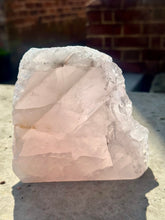 Load image into Gallery viewer, New! Raw Rose Quartz Large Slice - Natural &amp; Unique