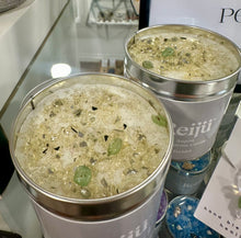 Load image into Gallery viewer, August Birthstone Peridot Crystal Topped Luxury Candle fragranced with white florals, coffee, patchouli and vanilla