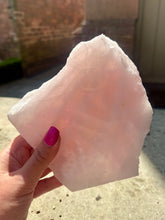 Load image into Gallery viewer, New! Raw Rose Quartz Large Slice - Natural &amp; Unique