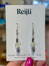 Load image into Gallery viewer, New! Handmade Topaz &amp; Hematite Reiki-Charged Earrings