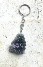 Load image into Gallery viewer, New! Amethyst Cluster Natural Crystal Stone Keyring / Bag Charm - Reiju