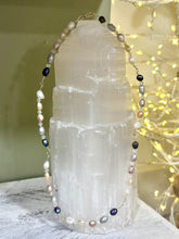 Load image into Gallery viewer, Handmade Pearl &amp; Swarovski Necklace – Infused with Reiki Energy (40cm)