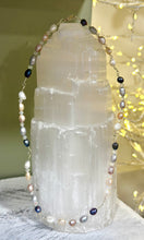 Load image into Gallery viewer, Handmade Pearl &amp; Swarovski Necklace – Infused with Reiki Energy (40cm)