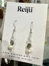 Load image into Gallery viewer, Peridot and Freshwater Pearl Crystal Handmade Earrings Nickel Free