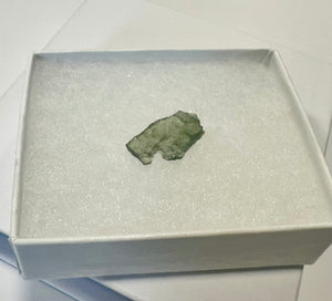 Moldavite Small Raw Green Crystal Piece 14mm - Extremely Rare