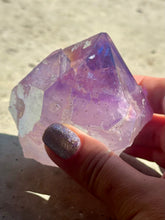 Load image into Gallery viewer, New! 💜 Amethyst Aura Polished Raw Point - Natural &amp; Unique