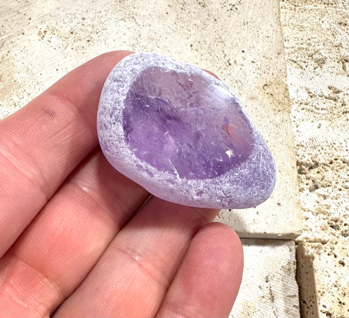 New! Natural Amethyst Crystal Stone Dragon Egg ‘Calming’