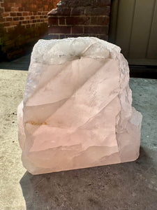 New! Raw Rose Quartz Large Slice - Natural & Unique