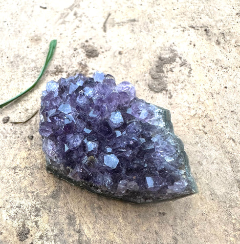 New! 💜 Natural & Unique Druzy Dark Purple Amethyst Crystal Cluster - Natural & Unique |Reiju