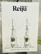 Load image into Gallery viewer, Peridot and Freshwater Pearl Crystal Handmade Earrings Nickel Free