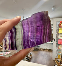 Load image into Gallery viewer, Rainbow Fluorite Raw Polished Slice - Unique Piece