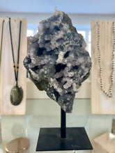 Load image into Gallery viewer, Amethyst Druzy Crystal on stand - Unique Piece