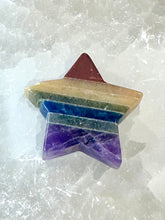 Load image into Gallery viewer, Rainbow Chakra Crystal Star -  Chakra Cleansing