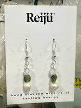 Load image into Gallery viewer, Peridot and Freshwater Pearl Crystal Handmade Earrings Nickel Free